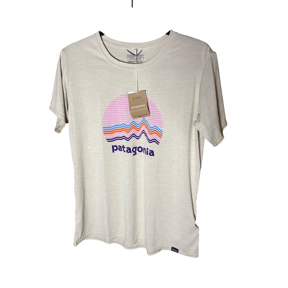 Patagonia Capilene Cool Daily Graphic Shirt Pumice Ridge Rise Moonlight 45250 L